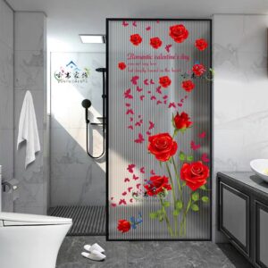 Rose Design Shower Room Paper